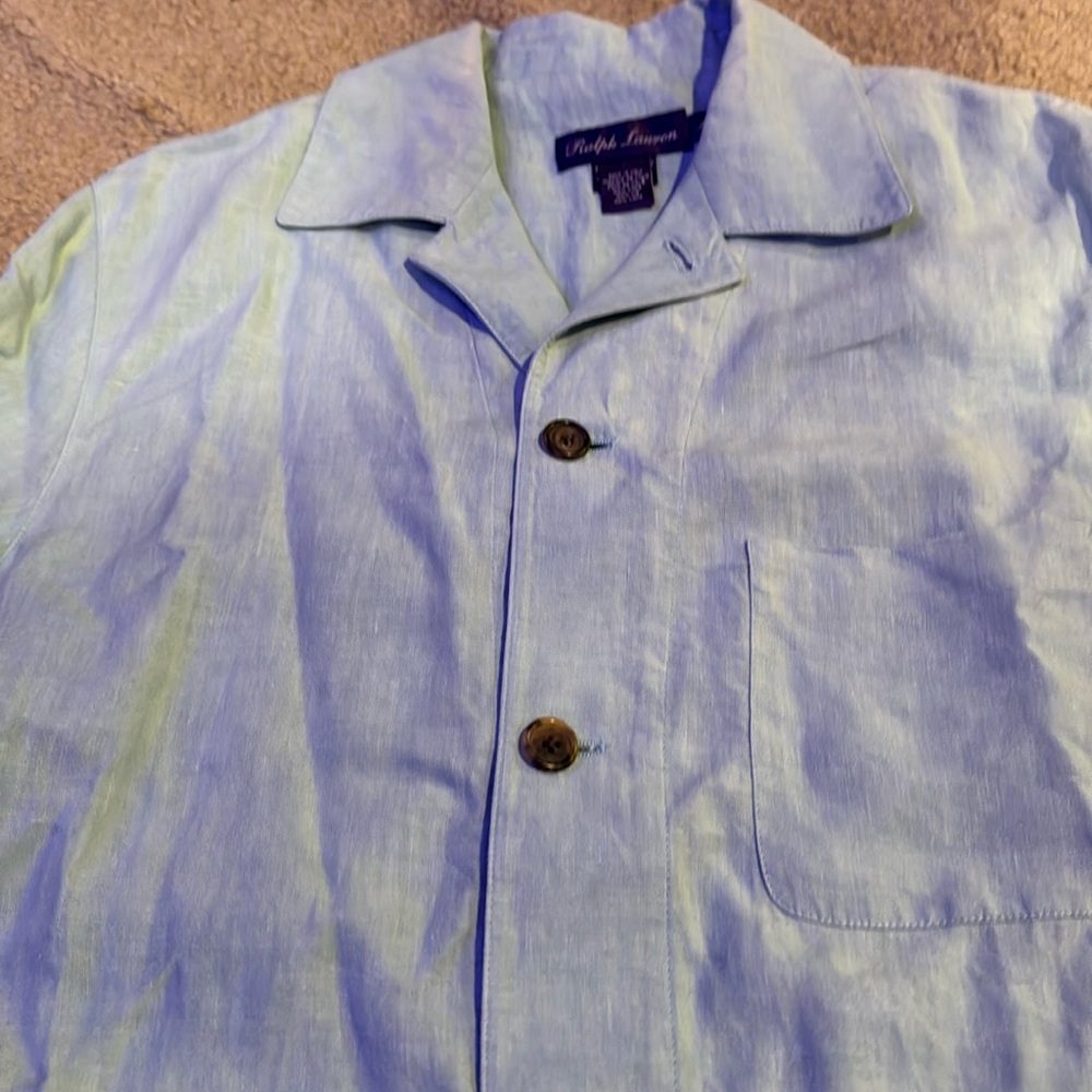 Light blue linen Ralph Lauren Purple label coat
